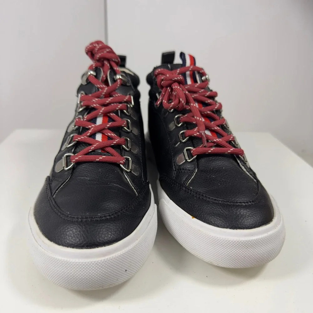 Tommy Hilfiger Jael Women Size 7 Black High Top Sneaker Boots TWJAEL Lace Up